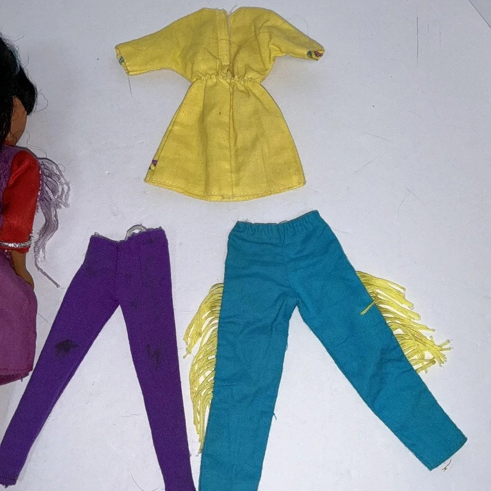 Vintage Barbie Native American Fashion Doll Lot Fringe‎ Outfits Mattel TLC OOAK